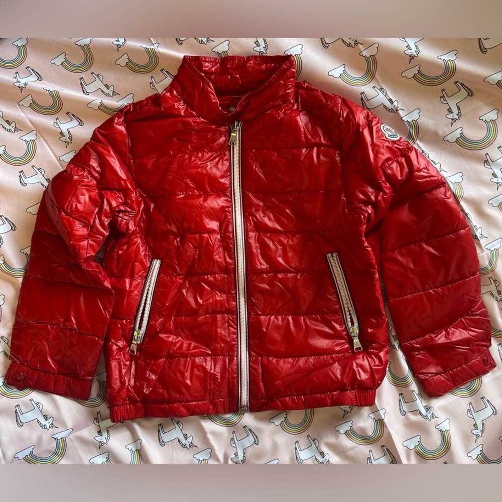 Moncler Red RIGEL GIUBBOTTO JACKET Toddler Unisex Size 5 Authentic Dry Cleaned